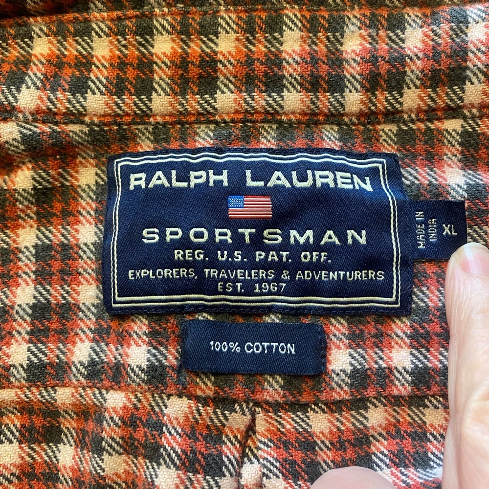 VTG Ralph Lauren Sportsman Flannel Button Down - Picture 6 of 6